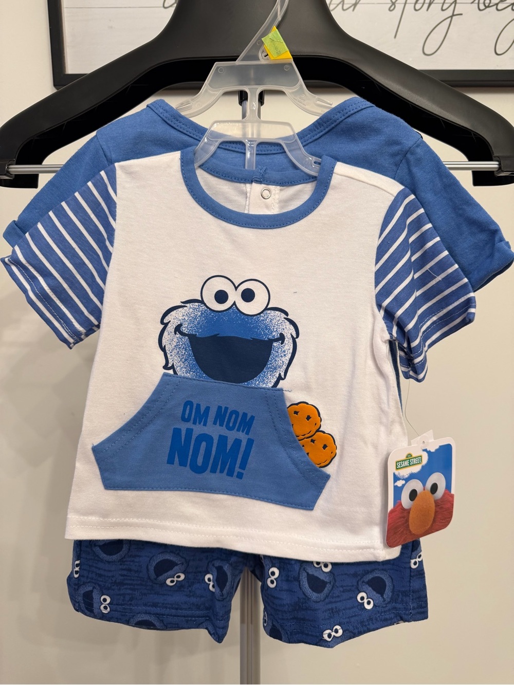 Sesame Street Blue & White Cookie Monster Kids Set